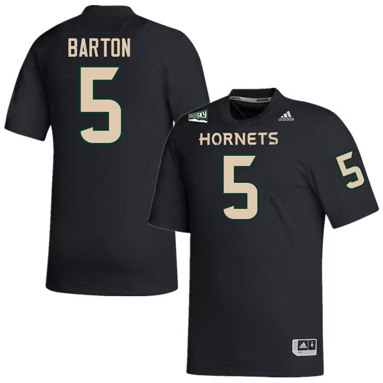 Sacramento State Hornets #5 Jordan Barton College Football Jerseys Stitched-Black